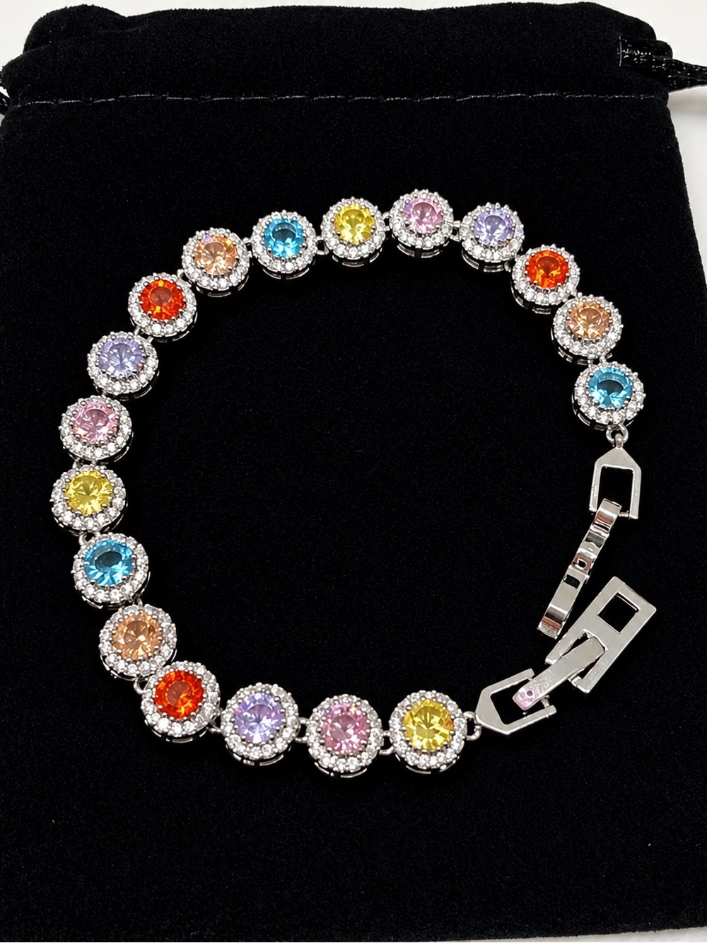 Multi-Color Stone Tennis Bracelet - Women Jewelry